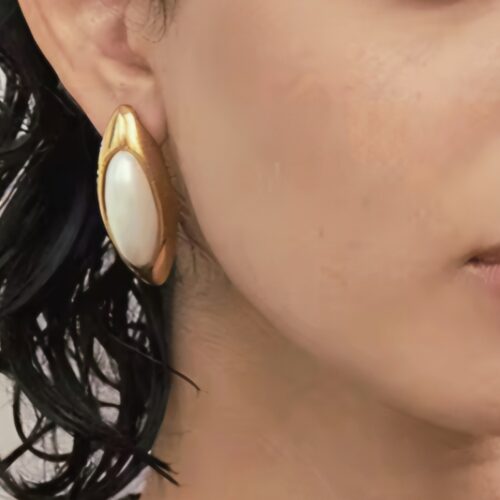PENDIENTES ACERO PERLA - Imagen 2