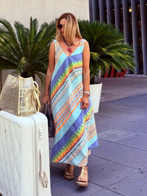 VESTIDO ALGODÓN MULTICOLOR