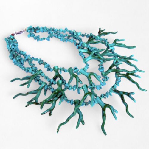 COLLAR CORAL TURQUESA