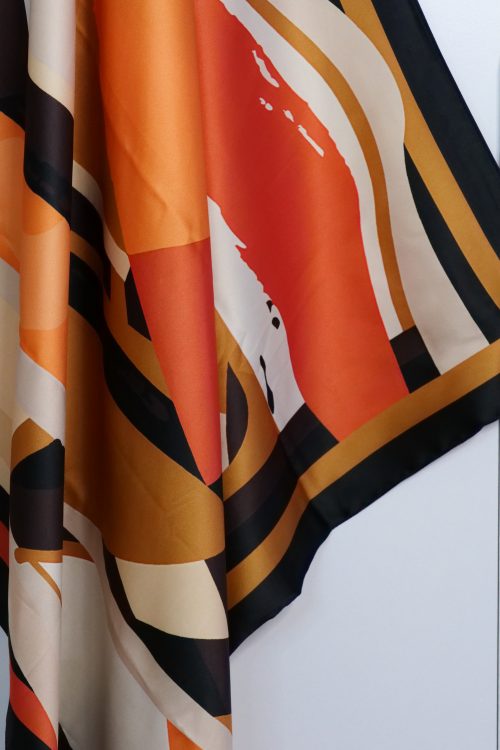 PAÑUELO ESTAMPADO NARANJA - Imagen 2