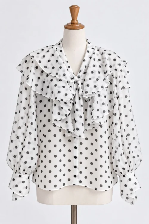 BLUSA VOLANTE LUNARES - Imagen 2