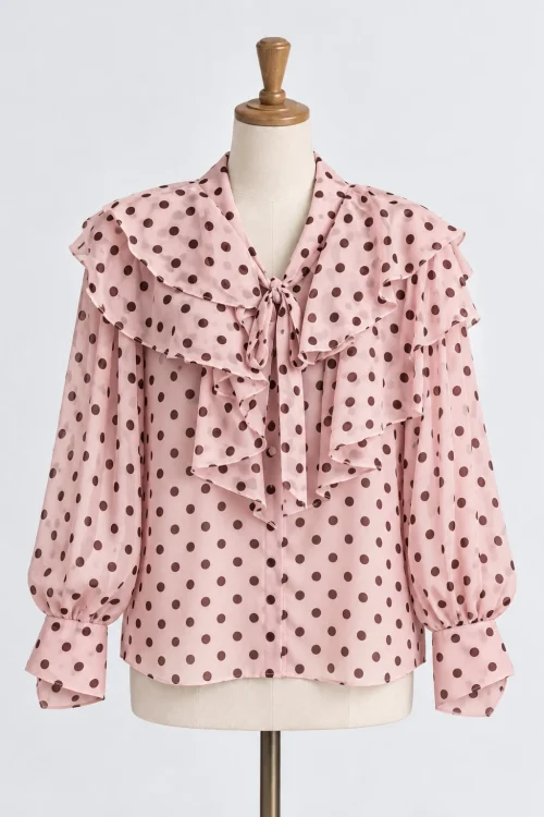BLUSA VOLANTE LUNARES