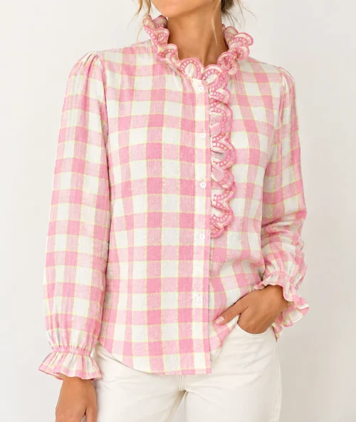 CAMISA CUADROS VOLANTE