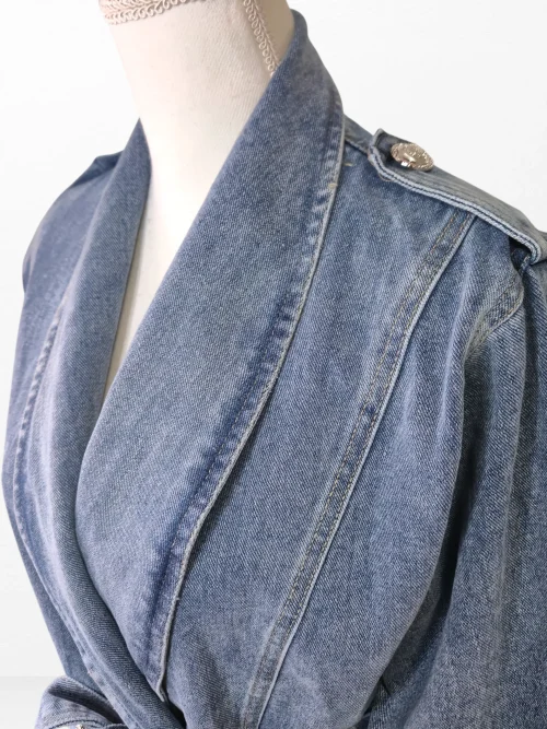 CHAQUETA DENIM CRUZADA - Imagen 4