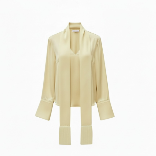 BLUSA SATINADA FLECOS