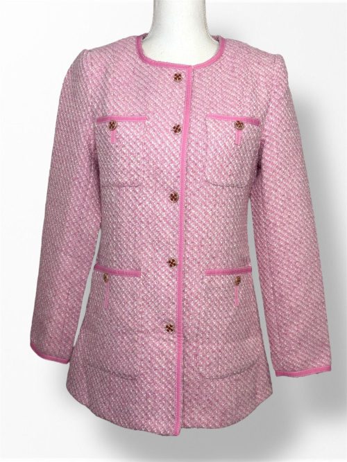 CHAQUETA TWEED ROSA