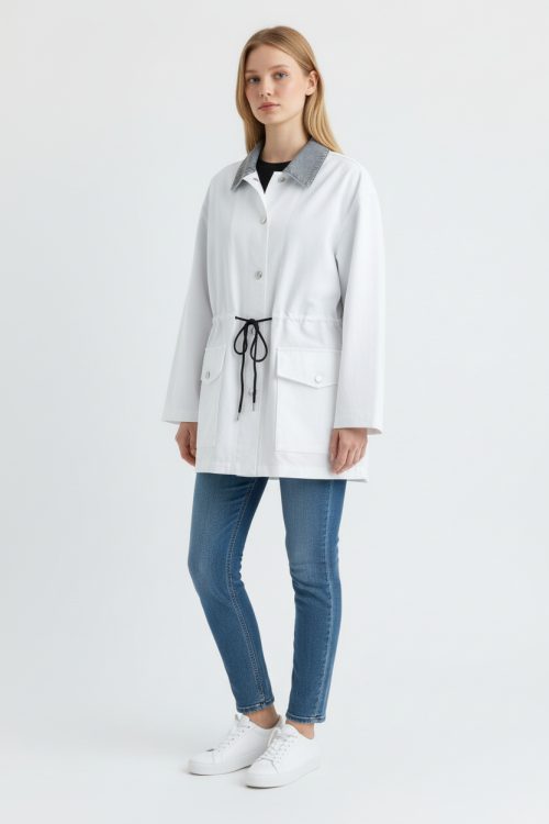 CHAQUETA DENIM BLANCA