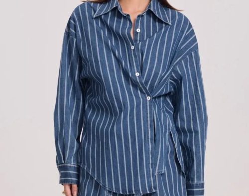CAMISA RAYAS DENIM