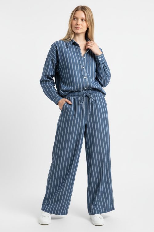 CONJUNTO RAYAS DENIM