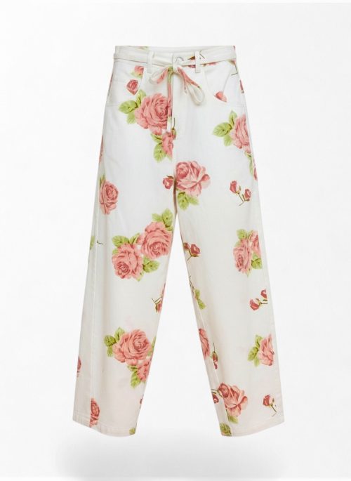 PANTALÓN DENIM ROSAS