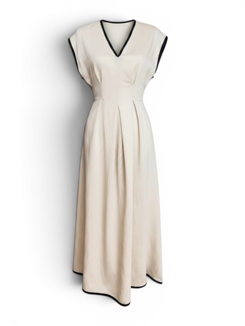 VESTIDO CON RIBETE