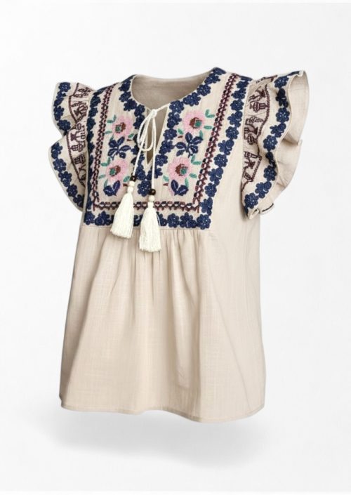 BLUSA BORDADOS BORLAS