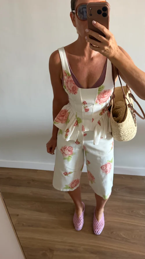 BERMUDAS DENIM ROSAS