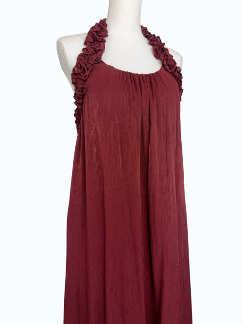 VESTIDO FRUNCIDO VOLANTE - Imagen 4