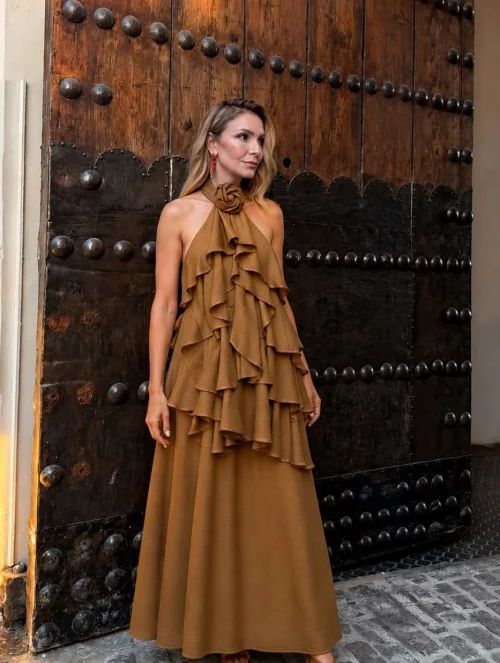 VESTIDO FLOR VOLANTES