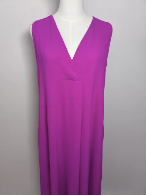 VESTIDO FLUIDO CREPE PLIEGUE - Imagen 6