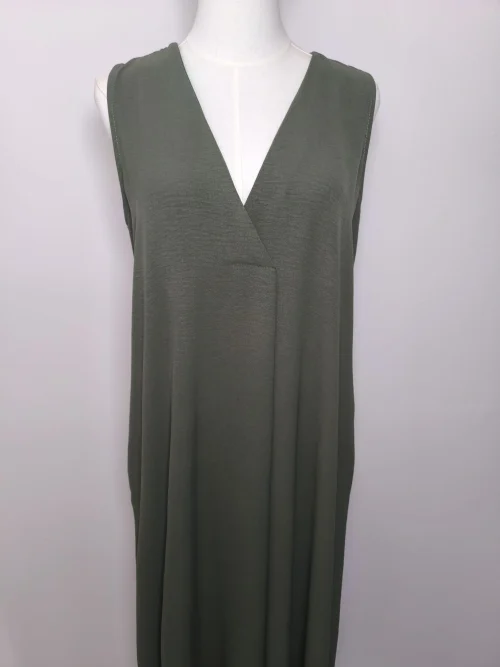 VESTIDO FLUIDO CREPE PLIEGUE - Imagen 2