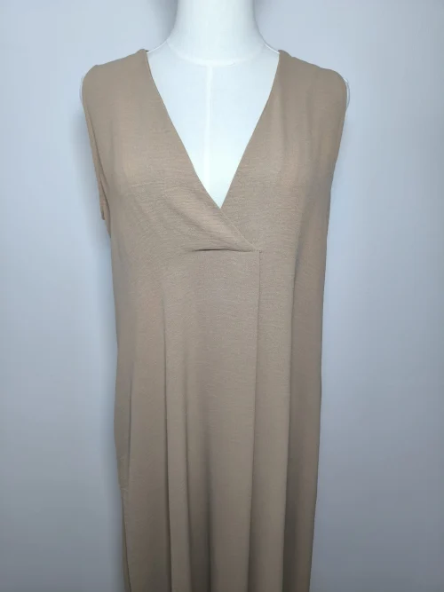 VESTIDO FLUIDO CREPE PLIEGUE - Imagen 4