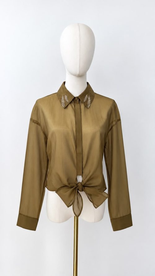 BLUSA LAZO VERDE KAKI