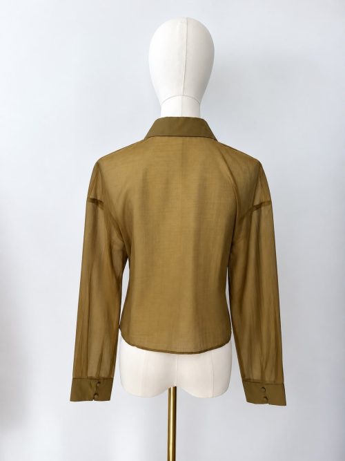 BLUSA LAZO VERDE KAKI - Imagen 2