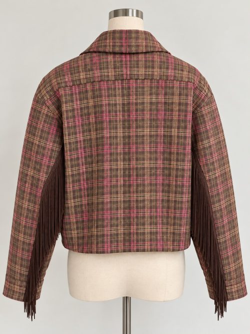 CHAQUETA CUADROS FLECOS - Imagen 2