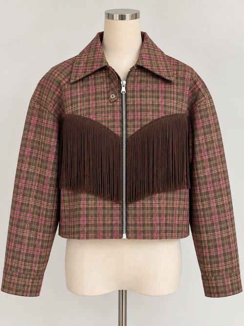 CHAQUETA CUADROS FLECOS