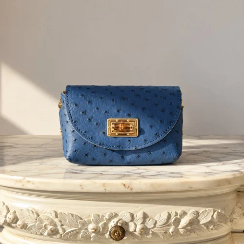 BOLSO MINI BANDOLERA PIEL EFECTO AVESTRUZ - Imagen 2