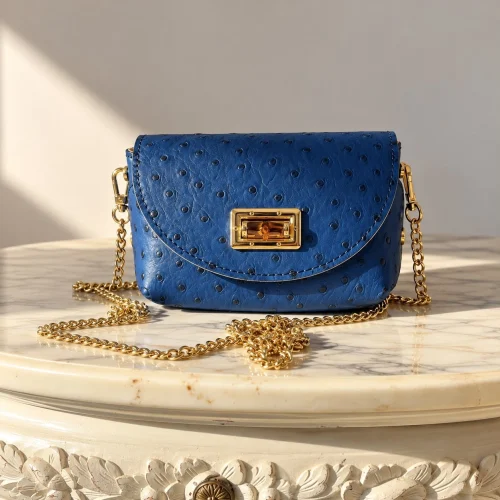 BOLSO MINI BANDOLERA PIEL EFECTO AVESTRUZ