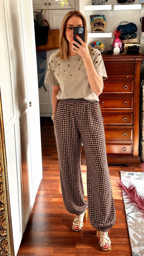 PANTALÓN BOMBACHO CUADROS