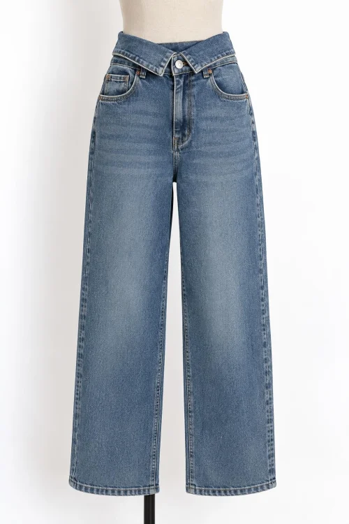 PANTALÓN DENIM CUELLO CAMISA