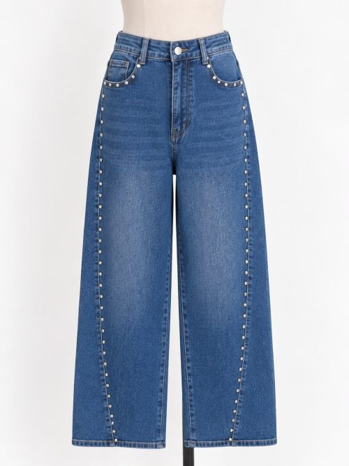 PANTALÓN DENIM TACHAS
