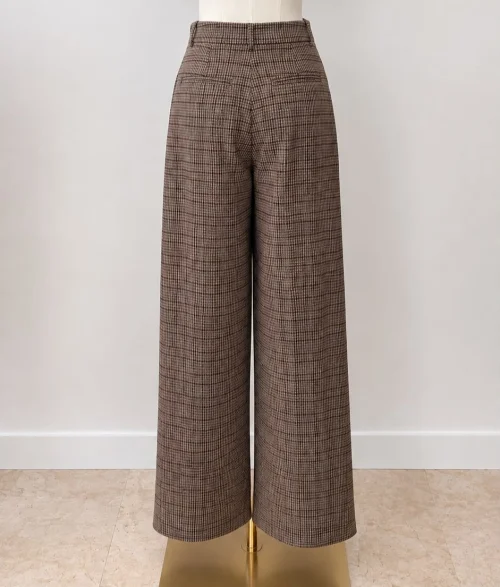PANTALÓN PALAZZO CUADROS PRÍNCIPE DE GALES - Imagen 2