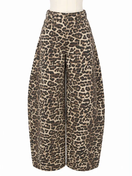 PANTALÓN VAQUERO BALLOON ANIMAL PRINT LEOPARDO